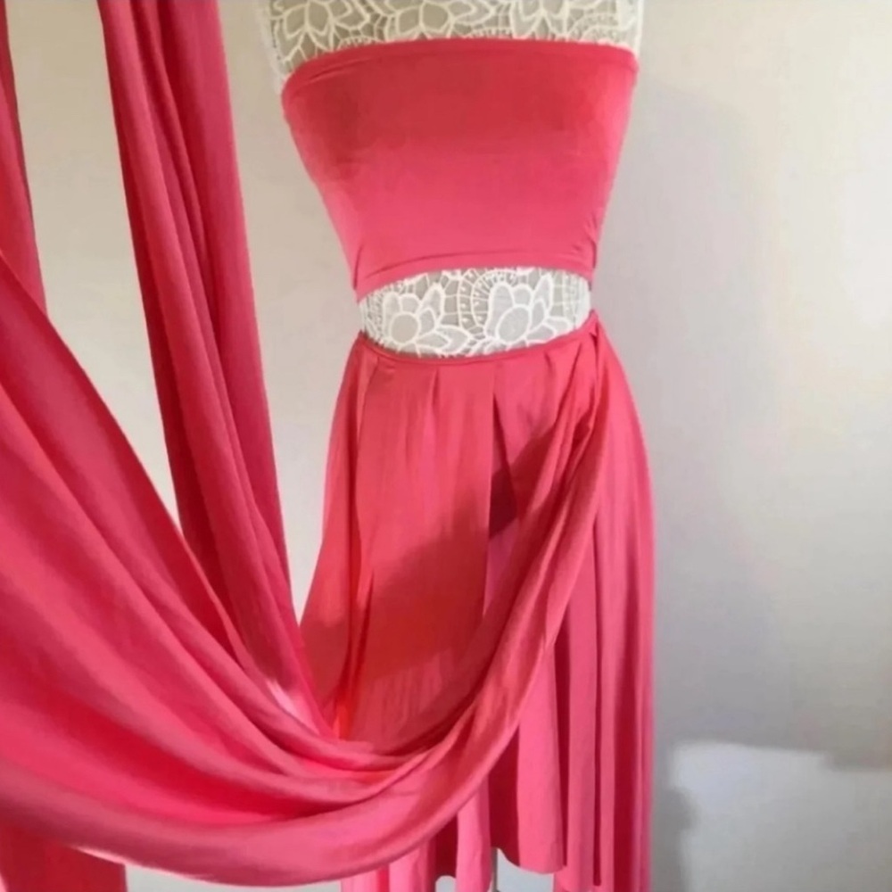 Coral Wrap Skirt Dress, Tunic Top, Multi Used Dress Wrap 👗